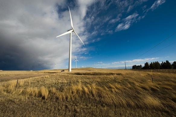wyoming landscape wind turbines