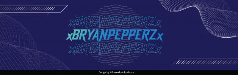 xbryanpepperzx backdrop template modern curves texts blue 3d design 