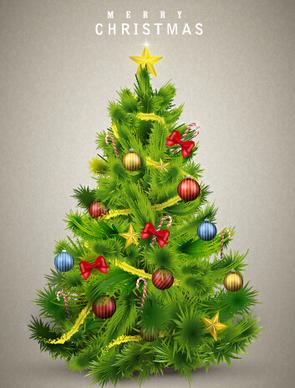 xmas ornaments with tree background graphics
