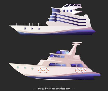 yacht icons modern luxury design