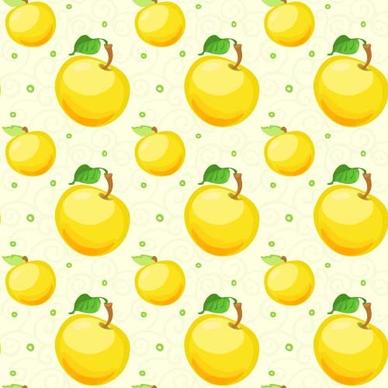 yellow apple vector pattern