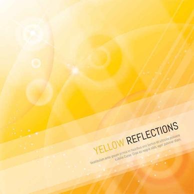 Yellow Reflections Vector Graphic