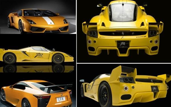 yellow sports car hd figure