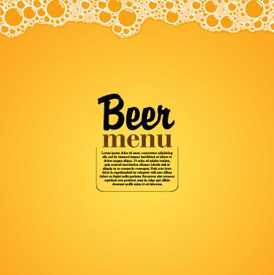 yellow style beer menu vector