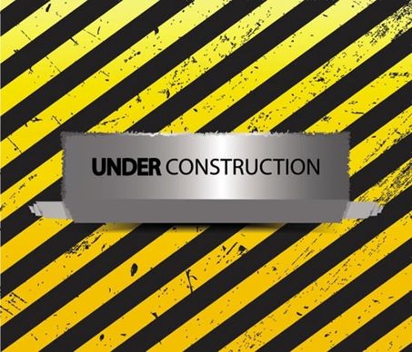 construction warning background grunge yellow stripes ragged paper