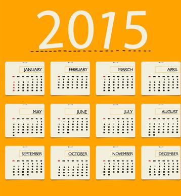 yellowness style calendar15 vector