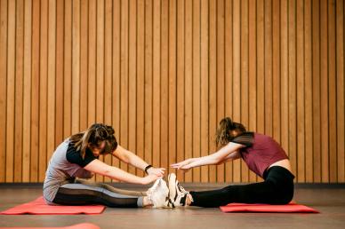 yoga activities picture dynamic sitting ladies