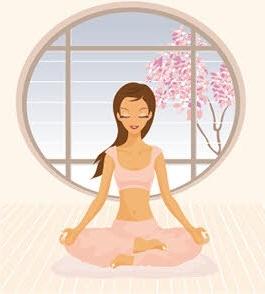 Yoga girl vector graphics
