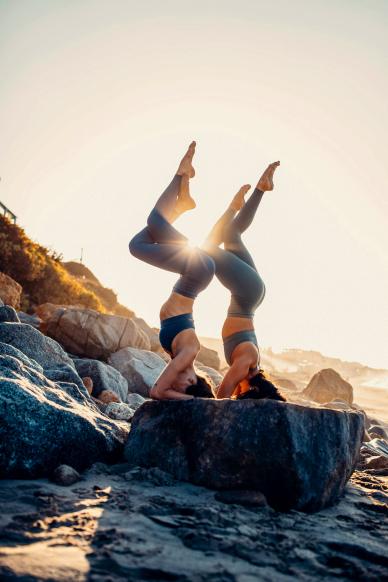 yoga picture elegant sunlight balance ladies