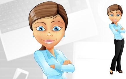 young businesswoman vector character