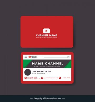 youtuber business card template website button decor