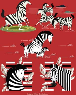 zebra icons black white stripes decor