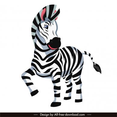 zebra species icon cute cartoon sketch