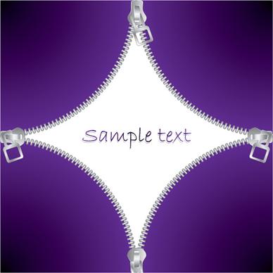 zipper with purple background vector graphics