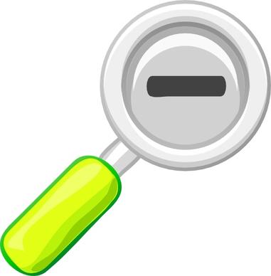 Zoom Out Lens Icon clip art