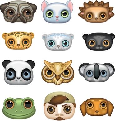 Zoom-eyed creatures icons pack